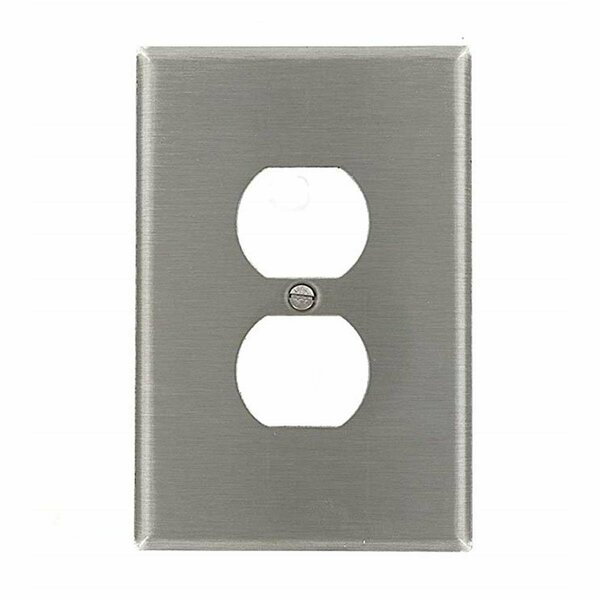 Ezgeneration 5.25 x 3.5 in. 1 Gang Stainless Steel Duplex Oversized Wall Plate EZ900447